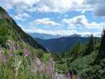 Vue aval peu après la connection avec le chemin principal du vallon d'Emaney.