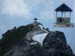 Le Kiosk phare du Rothorn!! ou le phare de Griolet à 2998 mètres, étonnant! ... Va on coiffer plus de montagnes de la sorte? Rendant ainsi le véritable sommet physique (le toit) inaccessible, et donc aussi la véritable vue panoramique.