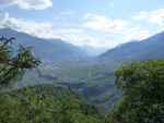 La vallée du Rhône côté aval depuis la croupe du Prabé.