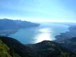 Le Lac Léman depuis le sommet des Rochers de Naye.