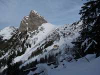 Dent de Jaman et ancienne avalanche.