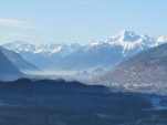 Vue sud de la vallée du Rhone côté Sion.