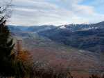 Vue sur la vallée du Rhône direction Sion depuis le sommet de l'Ardève.