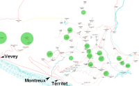 Carte randonnées pédestres région Montreux